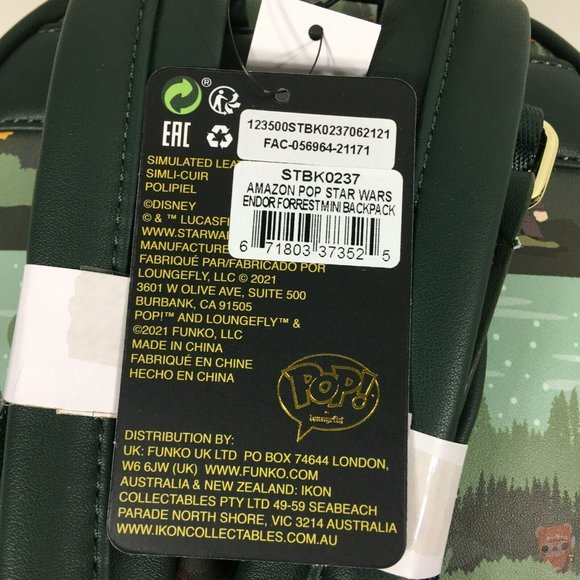 Loungefly POP Star Wars Hans Solo and Princess Leia Endor Forest Mini Backpack main image 12